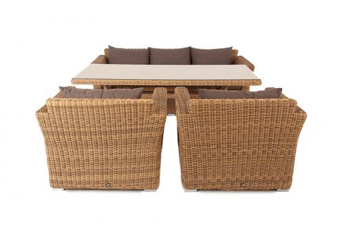  "Моккачино" обеденная группа из искусственного ротанга, цвет соломенный, фото 10 