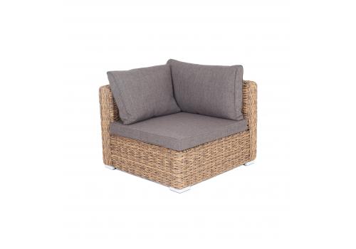  "Лунго" модуль диванный угловой с подушками, цвет соломенный (гиацинт), фото 1 