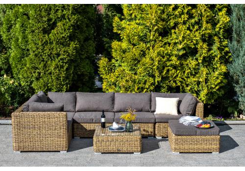  "Лунго" модуль диванный угловой с подушками, цвет соломенный (гиацинт), фото 3 