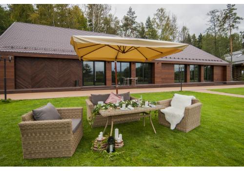  "Аффогато" обеденная группа из искусственного ротанга, цвет соломенный, фото 1 