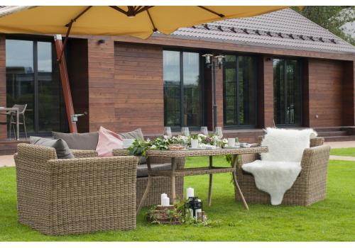  "Аффогато" обеденная группа из искусственного ротанга, цвет соломенный, фото 10 