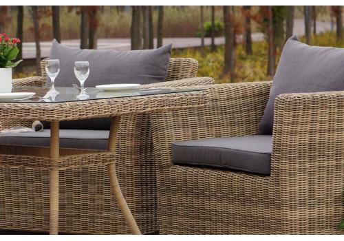  "Аффогато" обеденная группа из искусственного ротанга, цвет соломенный, фото 11 