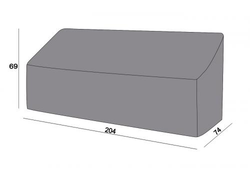  Защитный чехол на диван Канны, трехместный 204×74×69 см, цвет серый, фото 2 