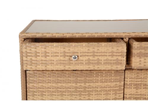  "Мальта" тумба плетеная из искусственного ротанга, цвет соломенный, фото 3 