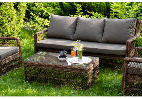  "Гранд Латте" лаунж-зона из искусственного ротанга, цвет коричневый, фото 4 