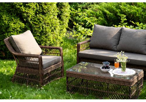  "Гранд Латте" лаунж-зона из искусственного ротанга, цвет коричневый, фото 5 