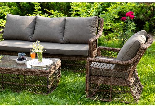  "Гранд Латте" лаунж-зона из искусственного ротанга, цвет коричневый, фото 6 