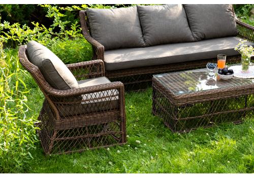  "Гранд Латте" лаунж-зона из искусственного ротанга, цвет коричневый, фото 9 