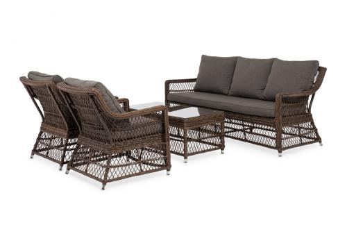  "Гранд Латте" лаунж-зона из искусственного ротанга, цвет коричневый, фото 22 