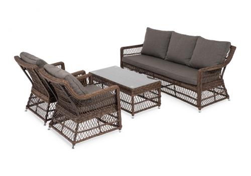  "Гранд Латте" лаунж-зона из искусственного ротанга, цвет коричневый, фото 23 