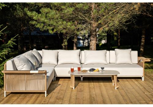  "Мальдивы" трансформирующаяся лаунж-зона из искусственного ротанга, цвет соломенный, фото 1 