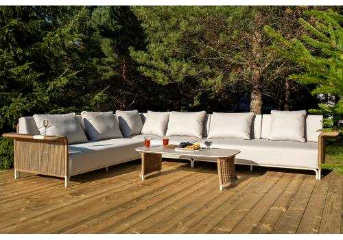  "Мальдивы" трансформирующаяся лаунж-зона из искусственного ротанга, цвет соломенный, фото 2 