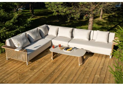  "Мальдивы" трансформирующаяся лаунж-зона из искусственного ротанга, цвет соломенный, фото 3 