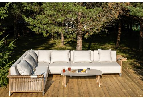  "Мальдивы" трансформирующаяся лаунж-зона из искусственного ротанга, цвет соломенный, фото 4 