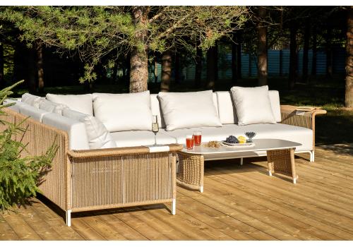  "Мальдивы" трансформирующаяся лаунж-зона из искусственного ротанга, цвет соломенный, фото 5 