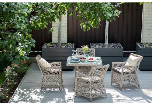  "Айриш" обеденная группа плетеная на 4 персоны, цвет бежевый, фото 4 