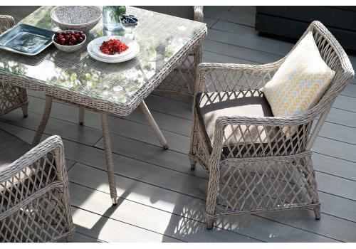  "Айриш" обеденная группа плетеная на 4 персоны, цвет бежевый, фото 5 
