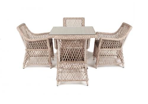  "Айриш" обеденная группа плетеная на 4 персоны, цвет бежевый, фото 13 