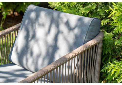  "Канны" лаунж-зона 4-местная из роупа со столом "Верона" (серый гранит), каркас алюминиевый коричневый, роуп коричневый, фото 10 