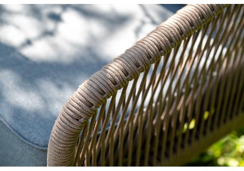  "Канны" лаунж-зона 4-местная из роупа со столом "Верона" (серый гранит), каркас алюминиевый коричневый, роуп коричневый, фото 11 