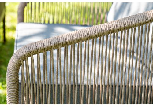  "Канны" лаунж-зона 4-местная из роупа со столом "Верона" (серый гранит), каркас алюминиевый коричневый, роуп коричневый, фото 13 