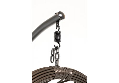  "Венеция" подвесное кресло-кокон из искусственного ротанга, цвет бронзовый с бежевой подушкой, фото 16 