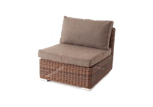  "Лунго" модуль диванный прямой с подушками, цвет коричневый, фото 1 