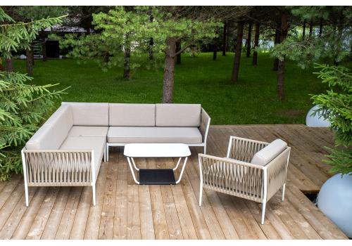  "Касабланка" модульная лаунж-зона из роупа (веревки), каркас из алюминия, фото 3 