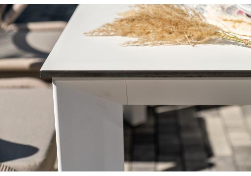  "Венето" обеденная группа на 6 персон со стульями "Милан", каркас белый, роуп бежевый, фото 18 