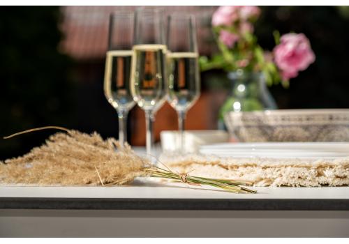  "Венето" обеденная группа на 6 персон со стульями "Милан", каркас белый, роуп бежевый, фото 20 