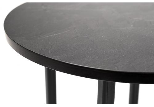  "Кипр" интерьерный стол из HPL круглый Ø30 H40, цвет "серый гранит", фото 2 