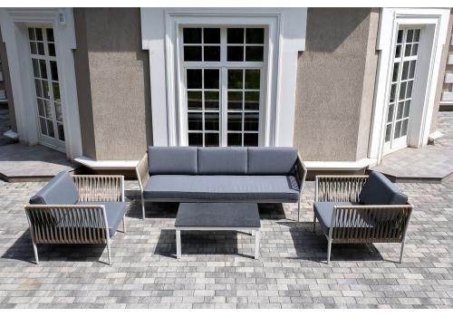  "Касабланка" лаунж-зона плетеная из роупа 5-местная, цвет серый, фото 2 