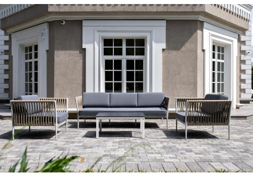  "Касабланка" лаунж-зона плетеная из роупа 5-местная, цвет серый, фото 4 