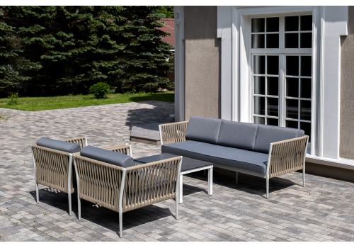  "Касабланка" лаунж-зона плетеная из роупа 5-местная, цвет серый, фото 5 