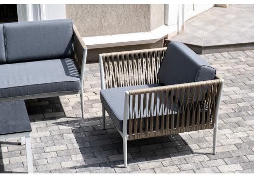  "Касабланка" лаунж-зона плетеная из роупа 5-местная, цвет серый, фото 11 