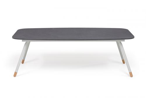  "Верона" журнальный стол из HPL 120х65, H40, каркас светло-серый (RAL 7035) муар, цвет столешницы "серый гранит", фото 2 