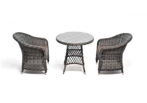  "Эспрессо–80 R" обеденная группа плетеная, цвет графит, фото 2 