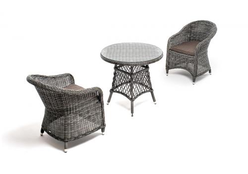  "Эспрессо–80 R" обеденная группа плетеная, цвет графит, фото 3 