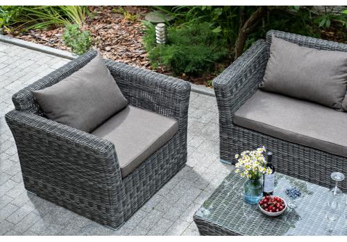  "Капучино Сингл" лаунж-зона из искусственного ротанга, цвет графит, фото 3 