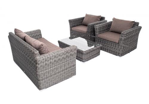  "Капучино Сингл" лаунж-зона из искусственного ротанга, цвет графит, фото 16 