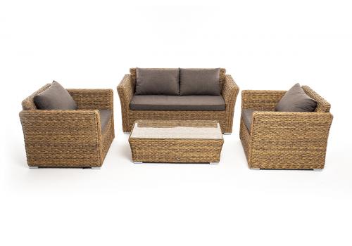  "Капучино Сингл" лаунж-зона из искусственного ротанга (гиацинт), цвет соломенный, фото 13 