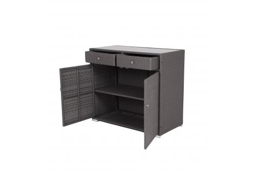  "Мальта" тумба плетеная из искусственного ротанга, цвет графит, фото 3 