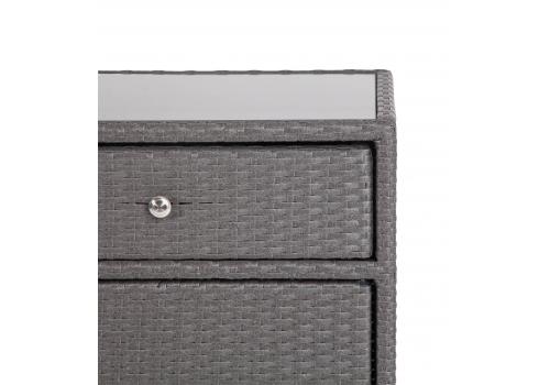  "Мальта" тумба плетеная из искусственного ротанга, цвет графит, фото 5 