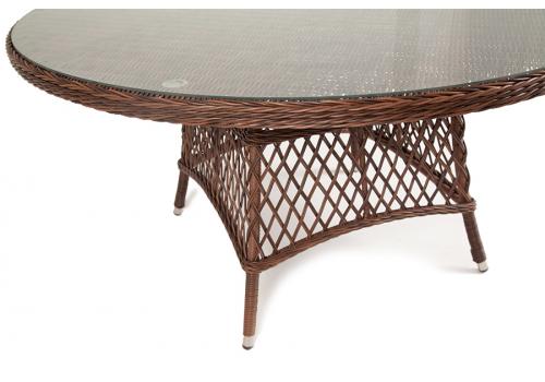  "Эспрессо" плетеный круглый стол, диаметр 150 см, цвет коричневый, фото 3 