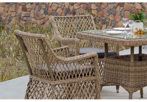  "Айриш" обеденная группа плетеная на 4 персоны, цвет соломенный, фото 4 