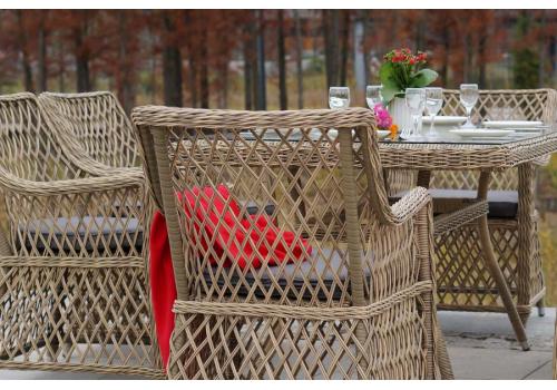  "Айриш" обеденная группа плетеная на 4 персоны, цвет соломенный, фото 5 