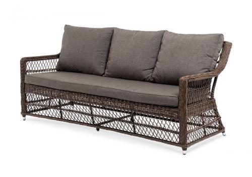  "Гранд Латте" диван трехместный из искусственного ротанга, цвет коричневый, фото 1 