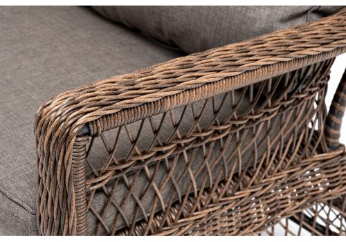  "Гранд Латте" диван трехместный из искусственного ротанга, цвет коричневый, фото 4 