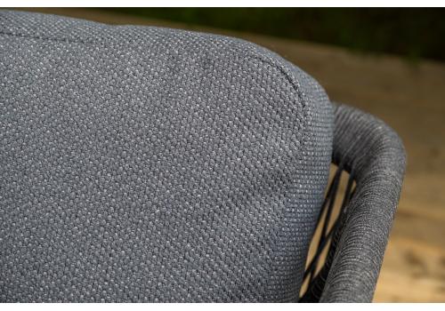  "Лугано" лаунж-зона 5-местная плетеная из роупа (веревки), каркас алюминиевый темно-серый, роуп темно-серый, фото 23 