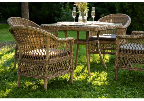  "Сицилия" обеденная группа плетеная, цвет соломенный, фото 6 